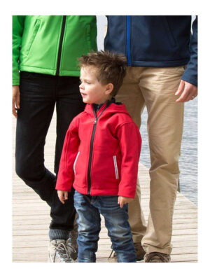 Softshell Zip a Contrasto Cappuccio - Bambino Softshell Zip a Contrasto Cappuccio - Bambino