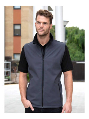 Smanicato Softshell Zip a Contrasto - Uomo Smanicato Softshell Zip a Contrasto - Uomo